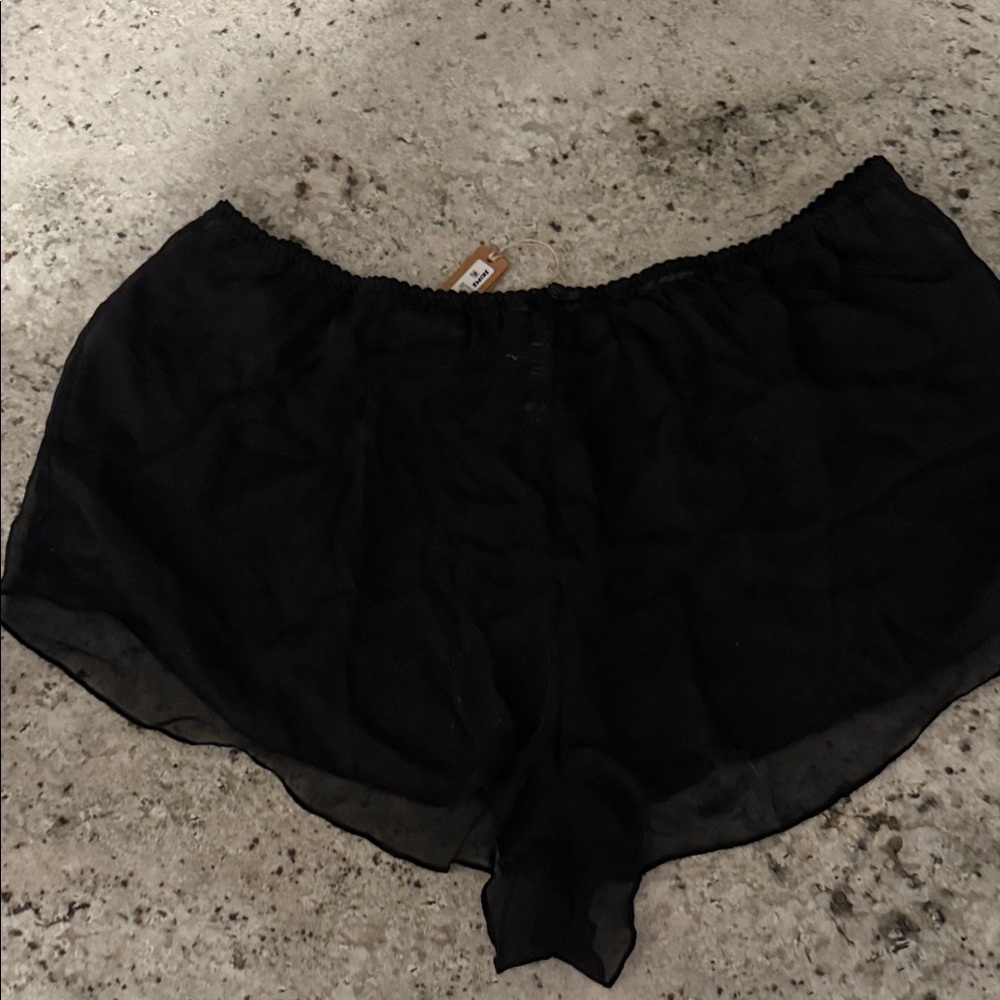 Black Sheer Shorts